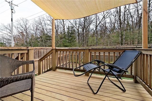 view of wooden terrace