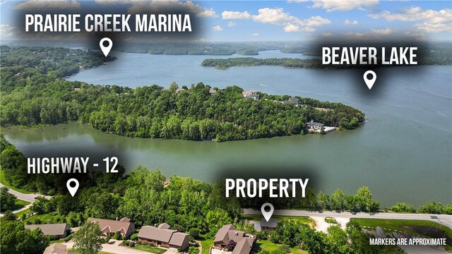 16103 E Ar 12th Hwy, Rogers, AR 72756 - drone / aerial view of a nearby body of water