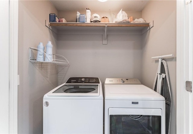 laundry room featuring washer and dryer