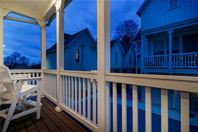 view of deck at dusk