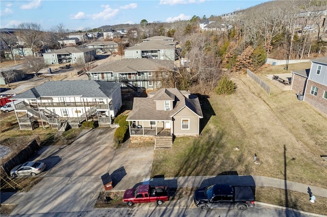 aerial view featuring a residential view