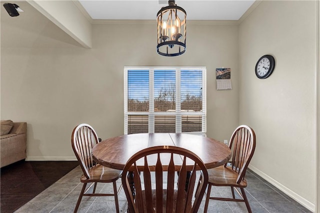 115 NE Lake Forest Ln, Bentonville, AR 72712 - dining room featuring a chandelier, crown molding, and baseboards