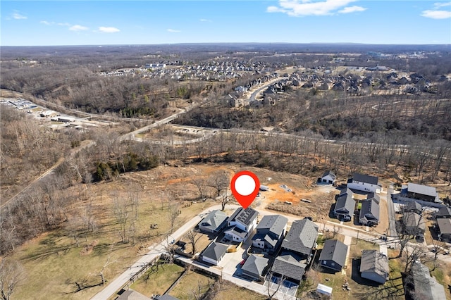 bird's eye view with a residential view