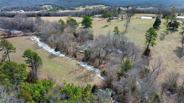 bird's eye view featuring a rural view