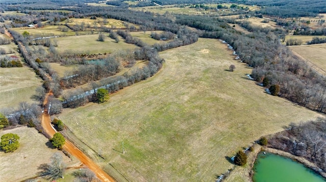 aerial view with a rural view