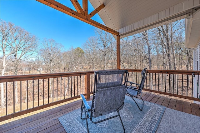 view of wooden terrace