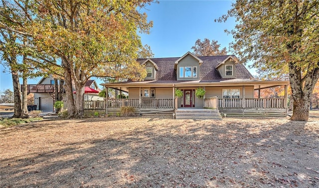 view of front of property with a porch