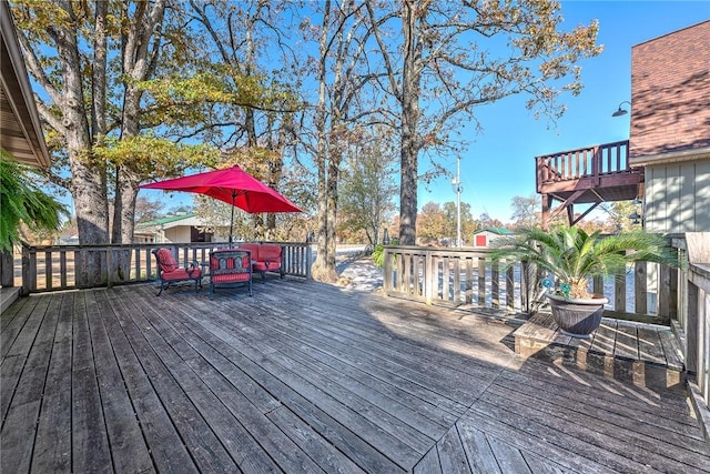 view of wooden terrace