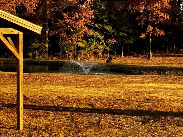 view of home's community with a water view