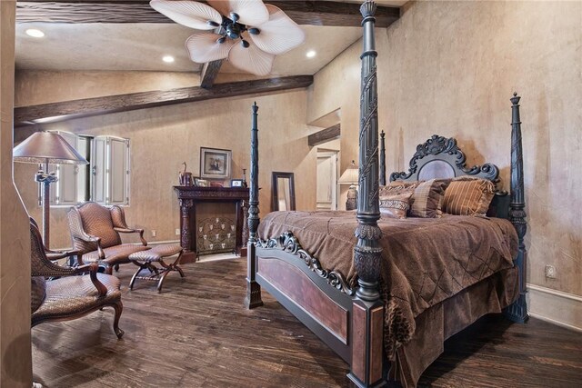 2 S Samoset Ct, Rogers, AR 72758 - bedroom featuring wood finished floors, beam ceiling, and recessed lighting