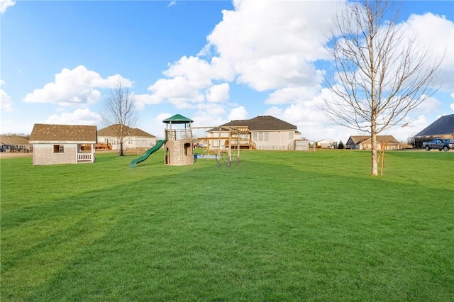 view of yard with playground community