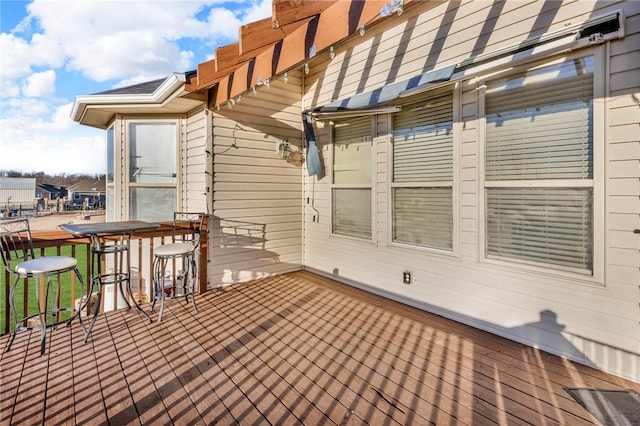 view of wooden terrace