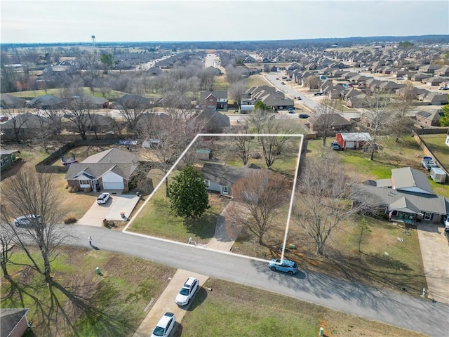 birds eye view of property featuring a residential view