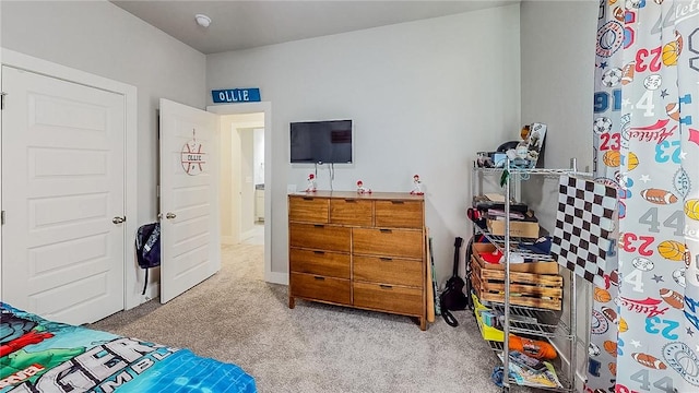 view of carpeted bedroom