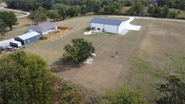 bird's eye view featuring a rural view