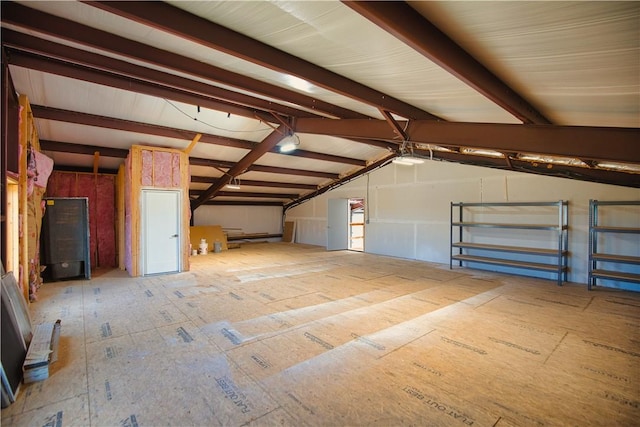 view of unfinished attic