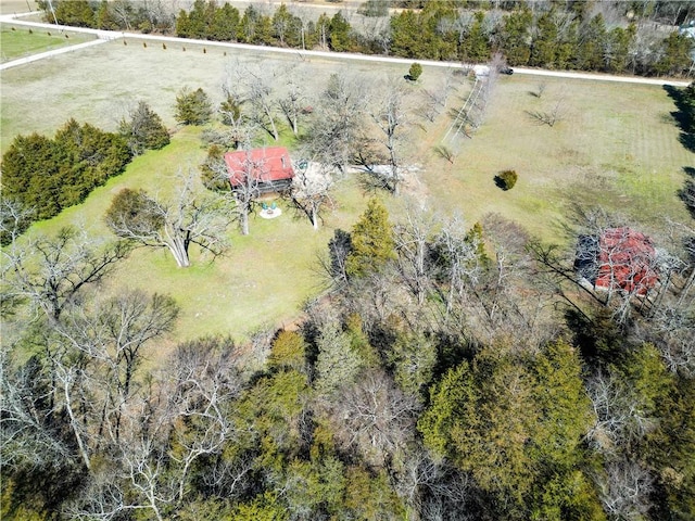 bird's eye view featuring a rural view