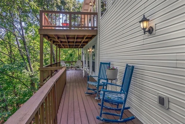 view of wooden terrace