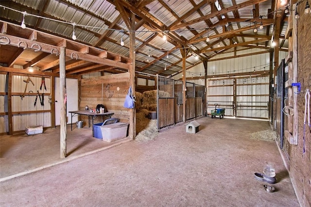 view of horse barn