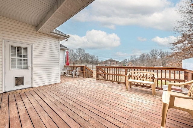 view of wooden deck