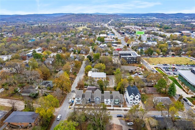 bird's eye view with a residential view and a mountain view