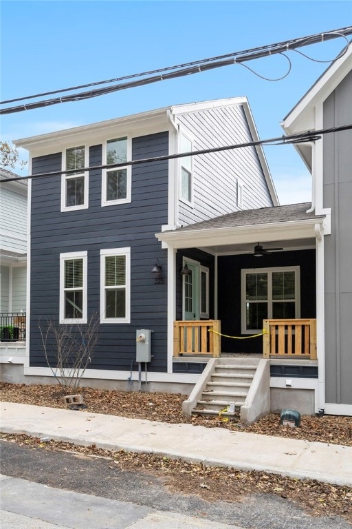 view of front of house featuring covered porch