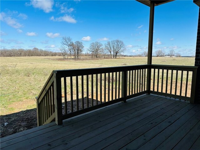 2550 Peterson Rd, Gentry, AR 72734 - deck featuring a yard and a rural view
