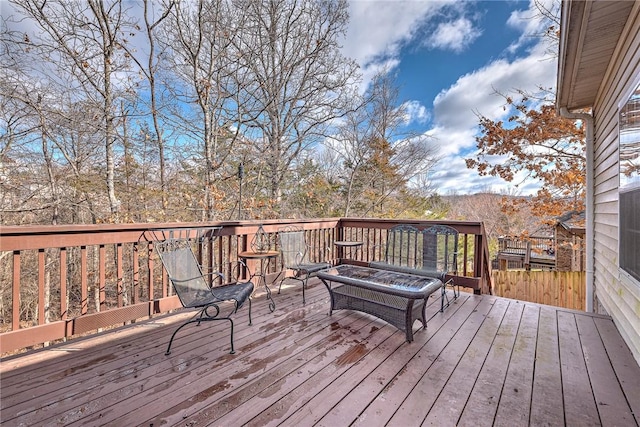 view of wooden deck