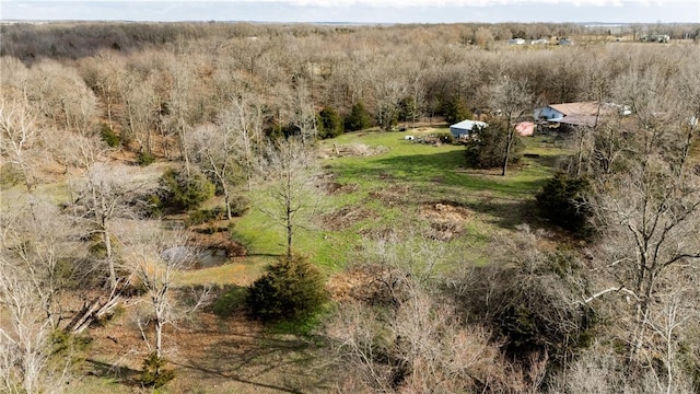 drone / aerial view with a rural view