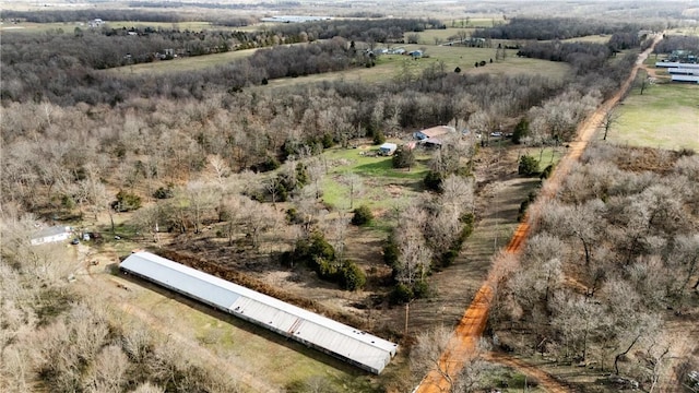 drone / aerial view with a rural view