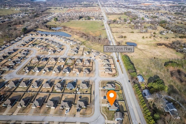 drone / aerial view featuring a residential view