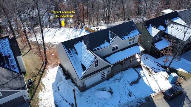 view of snowy aerial view