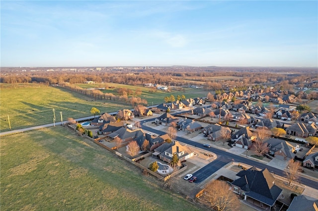 bird's eye view with a residential view