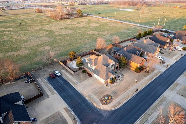 aerial view featuring a rural view