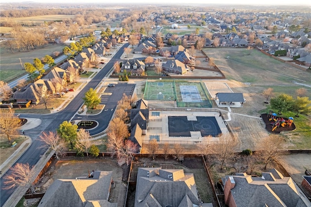 aerial view featuring a residential view