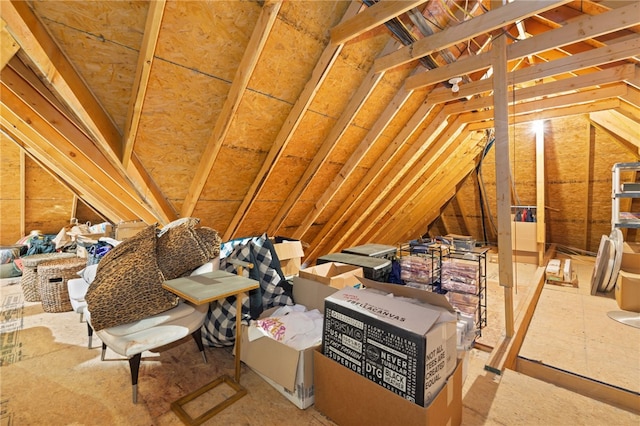 view of attic