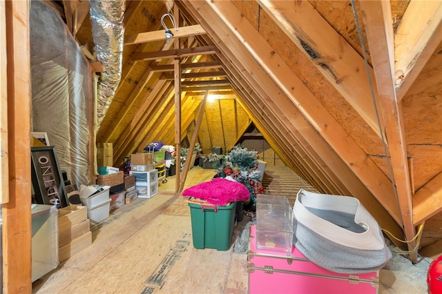 view of attic