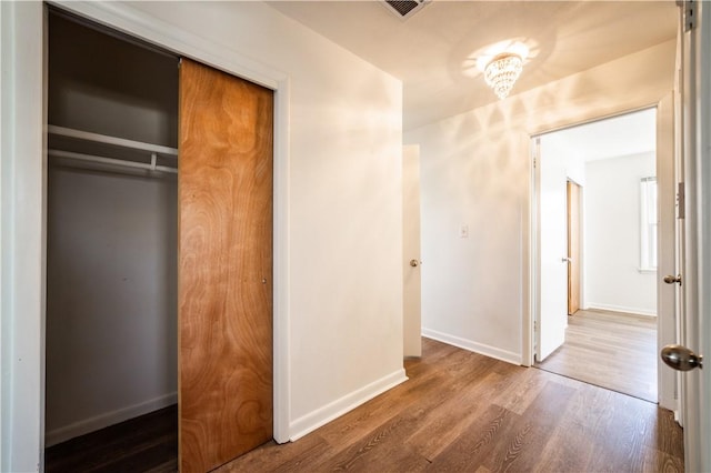 closet featuring visible vents