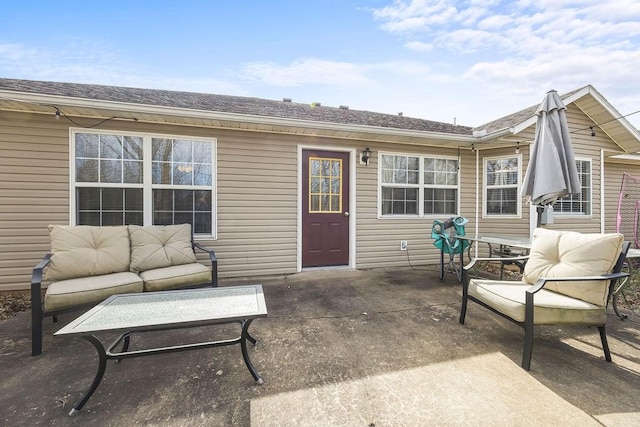 view of patio with outdoor lounge area