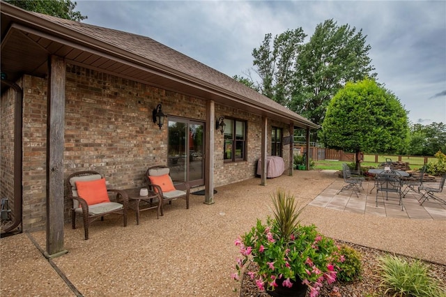 view of patio / terrace with fence