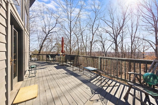 view of wooden terrace