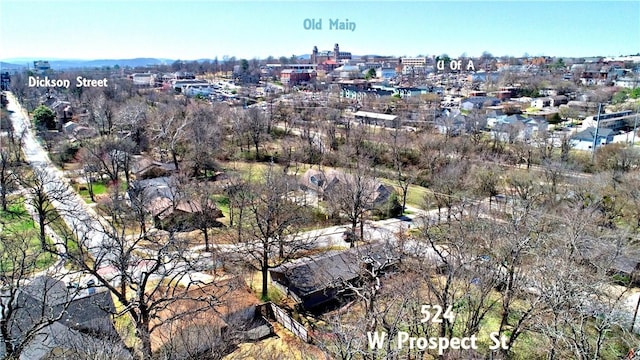 bird's eye view featuring a city view