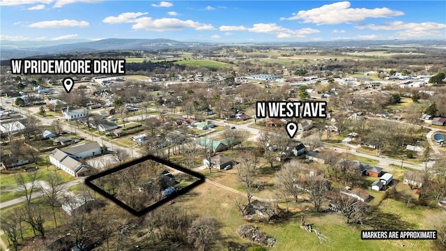aerial view featuring a mountain view