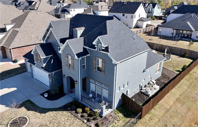 bird's eye view featuring a residential view