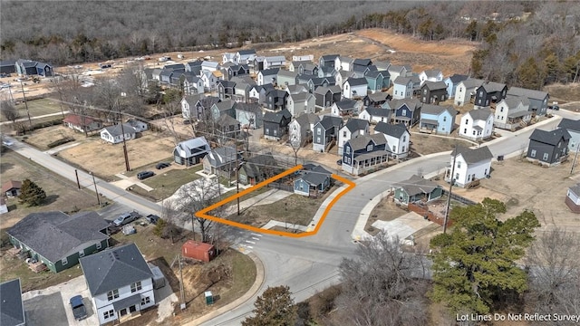 drone / aerial view featuring a residential view