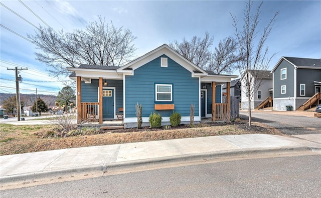 bungalow featuring a porch