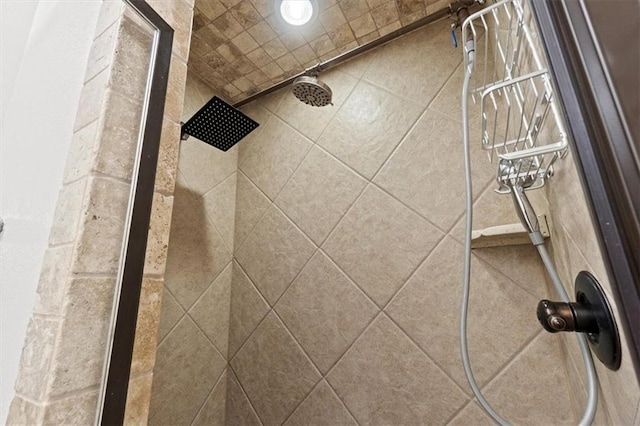 details with tiled shower