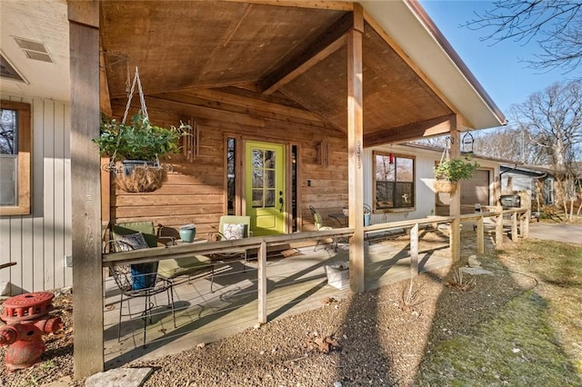 view of patio / terrace featuring visible vents