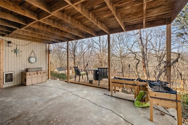 view of patio / terrace with a deck