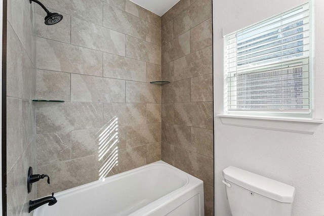 full bathroom with shower / bathing tub combination and toilet